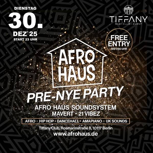 AFRO HAUS PRE-NYE PARTY
